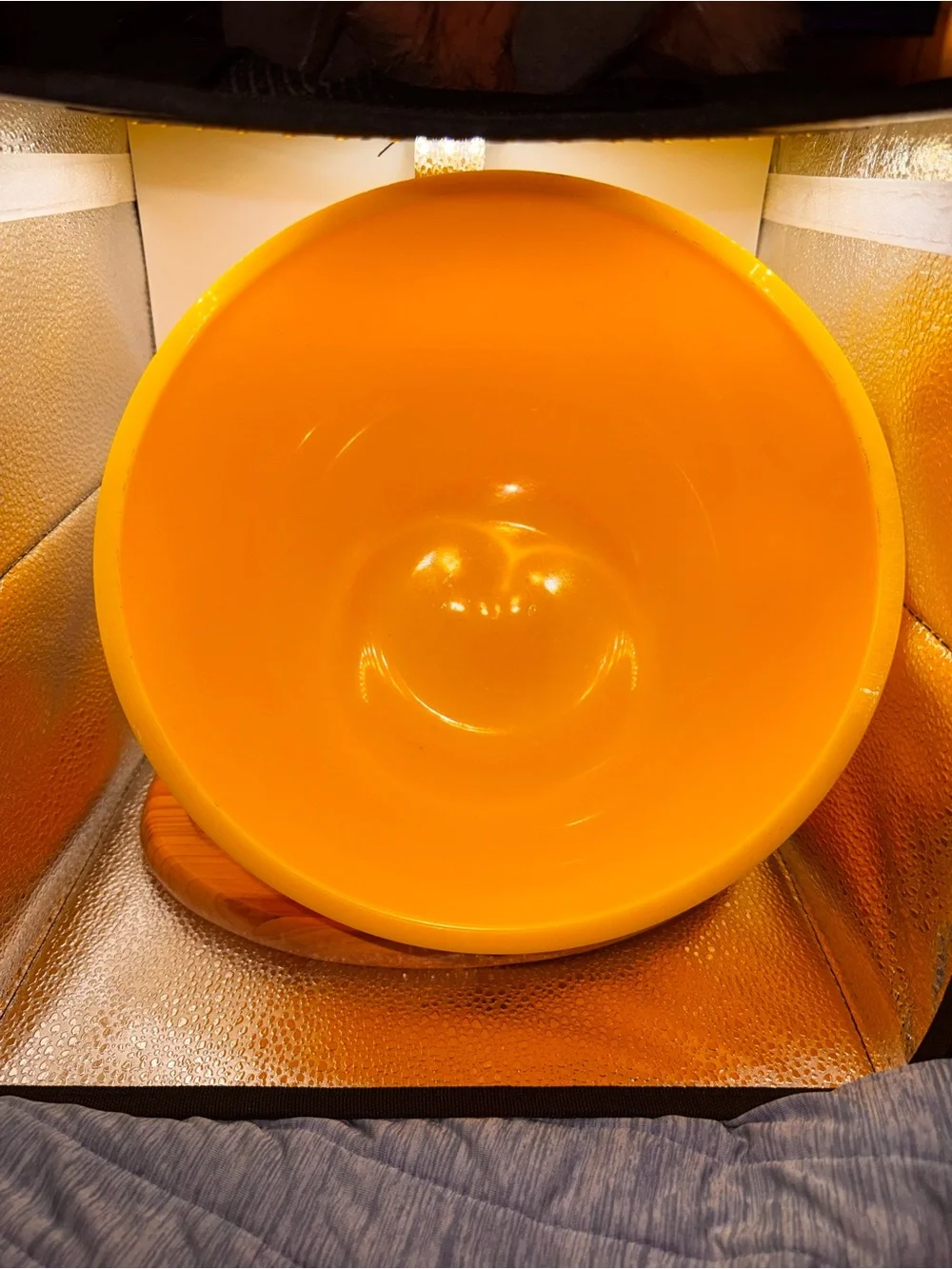 DANSK SERVING/MIXING BOWL YELLOW MELAMINE 1970s DESIGNED BY GUNNAR CYREN
